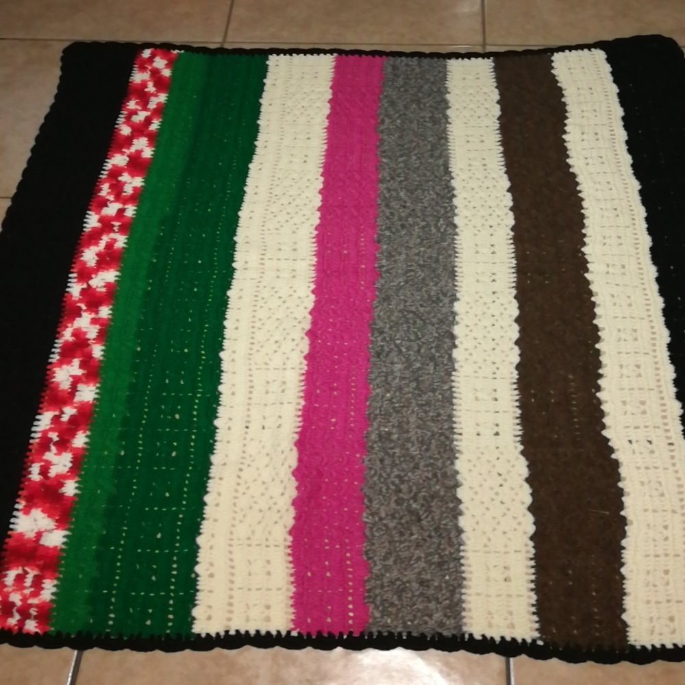 Vintage afghan granny crochet  blanket